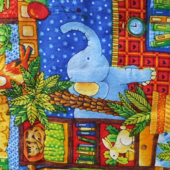 Fabric Cotton Remnant DIY Primary Colors Baby Animals 1 3/4 yards - Picture 5 of 8